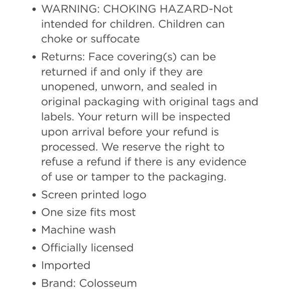 NWT Unisex University Of Maryland Terrapins 2 Pack Face Coverings - Picture 7 of 7